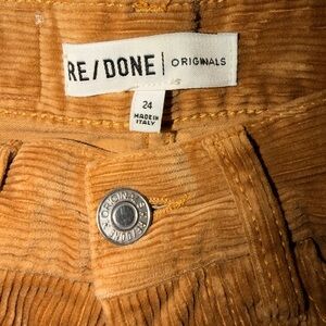 Re/Done Originals Corduroy Pants in Warm Brown